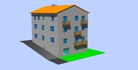 Bytová jednotka 4+1 v Kynšperku nad Ohří - Studie domu - pohled jihozápad